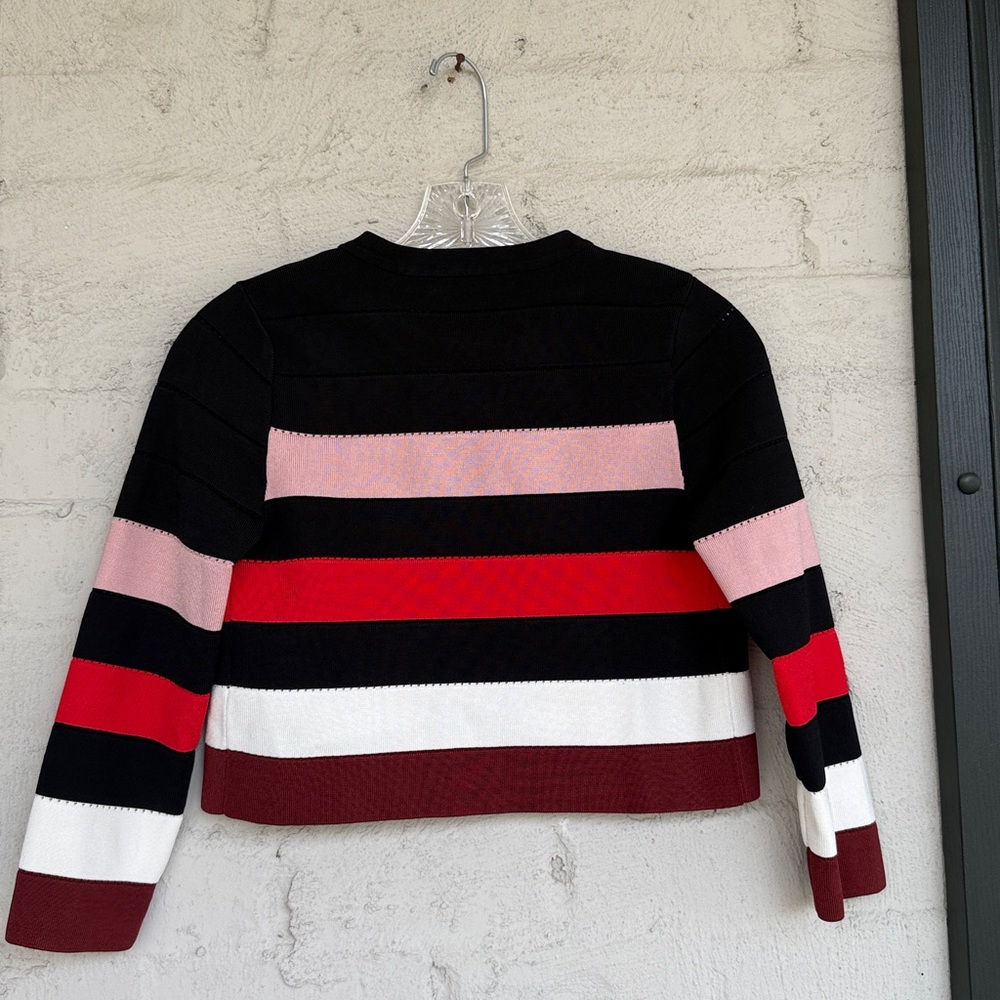 Karen Millen Bold Striped Cardigan Cropped Size XS - Picture 7 of 11